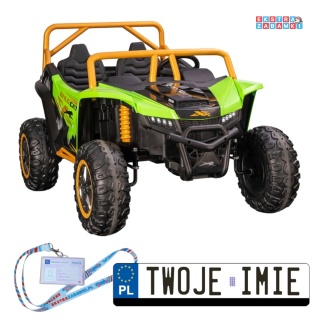 Zielony Arctic Cat WILDCAT XX buggy na akumulator dwuosobowy - zielony, 4x200W, EVA, LED, ekoskóra, Bluetooth, do 7km/h [27240]