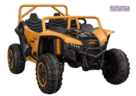 Złoty Arctic Cat WILDCAT XX buggy na akumulator dwuosobowy - złoty, 4x200W, EVA, LED, ekoskóra, Bluetooth, do 7km/h [27239]