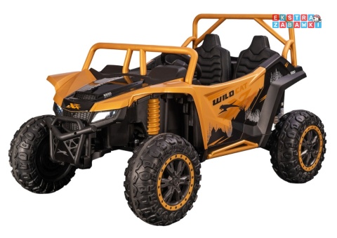 Złoty Arctic Cat WILDCAT XX buggy na akumulator dwuosobowy - złoty, 4x200W, EVA, LED, ekoskóra, Bluetooth, do 7km/h [27239]