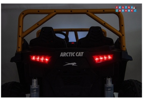 Złoty Arctic Cat WILDCAT XX buggy na akumulator dwuosobowy - złoty, 4x200W, EVA, LED, ekoskóra, Bluetooth, do 7km/h [27239]