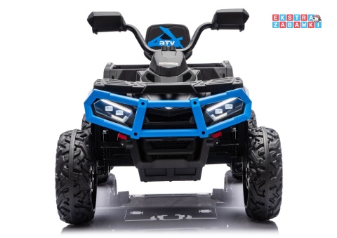 Niebieski Quad ATV 6 kół JC606 na akumulator - 4x200W, 24V/7Ah, EVA, ekoskóra, LED, Bluetooth, pilot [27933]