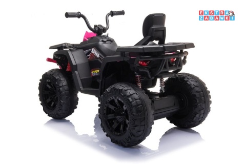 Różowy Quad JC333 na akumulator - 2x200W 12V/9Ah, EVA, LED, kluczyk, panel audio, do 8km/h [8274]