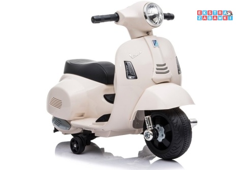 Beżowy Skuter Vespa GTS 300 Mini na akumulator - 1x35W 6V/4.5Ah, LED, do 2.5km/h, LED, automatyczny hamulec - [5348]