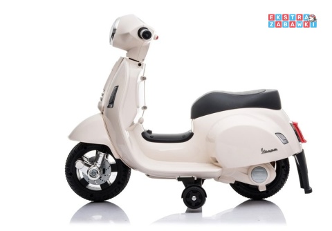 Beżowy Skuter Vespa GTS 300 Mini na akumulator - 1x35W 6V/4.5Ah, LED, do 2.5km/h, LED, automatyczny hamulec - [5348]
