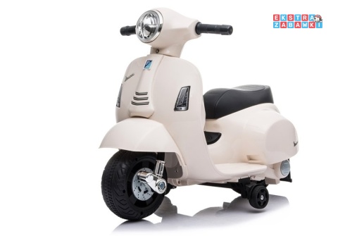 Beżowy Skuter Vespa GTS 300 Mini na akumulator - 1x35W 6V/4.5Ah, LED, do 2.5km/h, LED, automatyczny hamulec - [5348]
