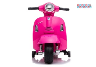 Różowy Skuter Vespa GTS 300 Mini na akumulator - 1x35W 6V/4.5Ah, LED, do 2.5km/h, automatyczny hamulec - [5347]
