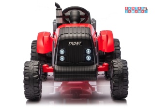 Traktor CH9959B z przyczepą na akumulator - czerwony, 2x120W, EVA, LED, Bluetooth, pilot [28771]