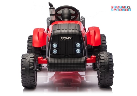 Traktor CH9959B z przyczepą na akumulator - czerwony, 2x120W, EVA, LED, Bluetooth, pilot [28771]