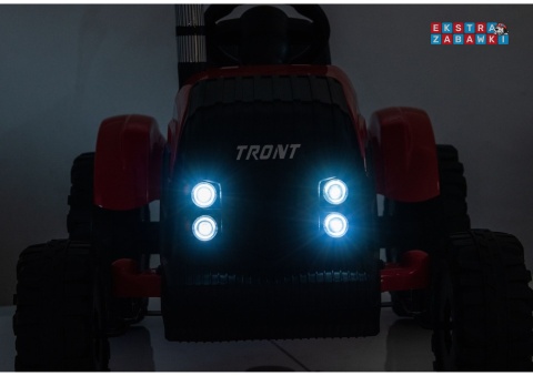 Traktor CH9959B z przyczepą na akumulator - czerwony, 2x120W, EVA, LED, Bluetooth, pilot [28771]