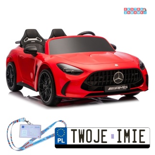 Czerwony Mercedes GT63 AMG DK-GT63 na akumulator - 4x200W 24V/14Ah, ekran LCD, BT, EVA, LED, ekoskóra, pilot [29023]