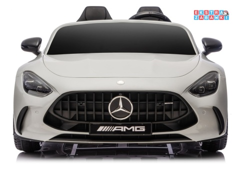 Jasno szary lakierowany Mercedes GT63 AMG DK-GT63 na akumulator - 4x200W 24V/14Ah, ekran LCD, BT, EVA, ekoskóra, pilot [29090]