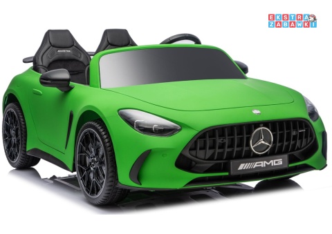 Zielony matowy Mercedes GT63 AMG DKGT63 z wyciszonymi silnikami na akumulator - 4x200W 24V/14Ah, ekran LCD, EVA, LED [29032]