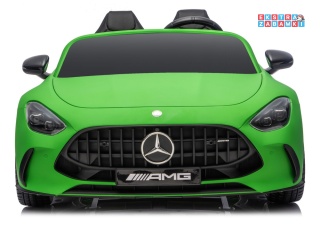 Zielony matowy Mercedes GT63 AMG DKGT63 z wyciszonymi silnikami na akumulator - 4x200W 24V/14Ah, ekran LCD, EVA, LED [29032]