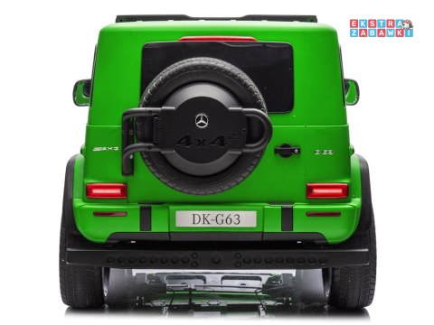Mercedes G klasa 63 AMG 2-osobowy na akumulator - zielony, 4x200W 24V/7Ah, MP4, lakierowana karoseria, ekoskóra, pilot [PA0309]