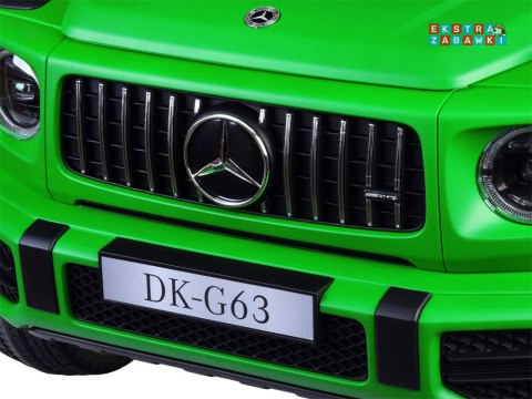 Mercedes G klasa 63 AMG 2-osobowy na akumulator - zielony, 4x200W 24V/7Ah, MP4, lakierowana karoseria, ekoskóra, pilot [PA0309]