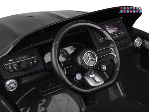 Mercedes SL 63 AMG na akumulator - czarny, 4x200W 24V/7Ah, EVA, ekoskóra, 5-punktowe pasy, LED, pilot [PA0303]