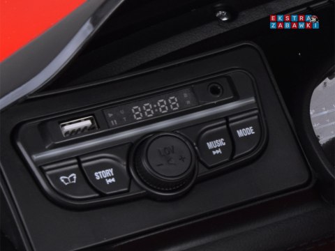 Mercedes SL 63 AMG na akumulator - czerwony, 4x200W 24V/7Ah, EVA, ekoskóra, 5-punktowe pasy, LED, pilot [PA0303]