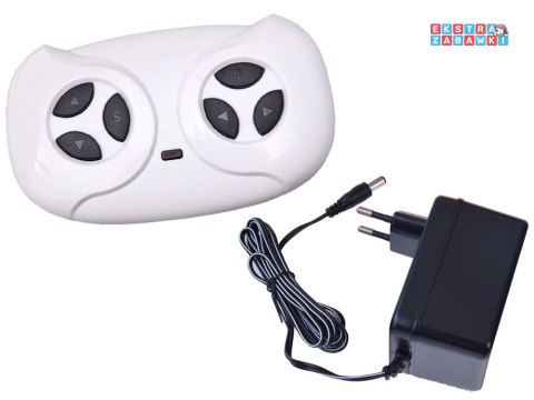 Straż pożarna dwuosobowa na akumulator - 12V/10Ah, LED, fotel z ekoskóry z regulacją, panel audio, pilot [PA0197]