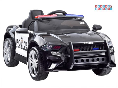 Auto radiowóz policyjny na akumulator - 12V/4.5Ah, EVA, panel dźwiękowy, syrena, megafon, pilot, policja [PA0218]