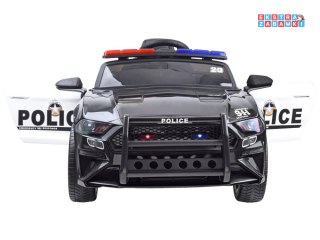 Auto radiowóz policyjny na akumulator - 12V/4.5Ah, EVA, panel dźwiękowy, syrena, megafon, pilot, policja [PA0218]