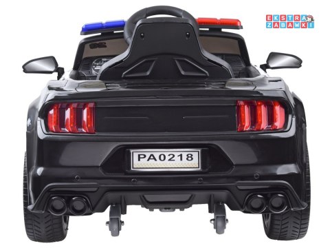 Auto radiowóz policyjny na akumulator - 12V/4.5Ah, EVA, panel dźwiękowy, syrena, megafon, pilot, policja [PA0218]
