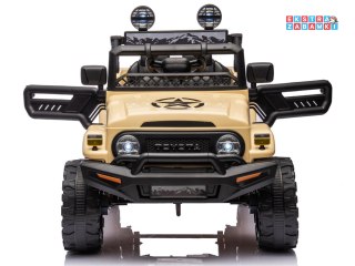 Toyota FJ Cruiser na akumulator - beżowy, 2x35W 12V/4.5Ah, EVA, ekoskóra, pilot [PA0301]