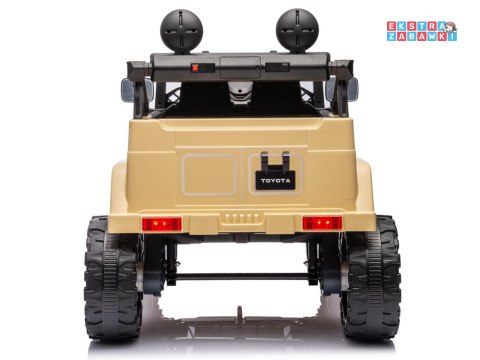 Toyota FJ Cruiser na akumulator - beżowy, 2x35W 12V/4.5Ah, EVA, ekoskóra, pilot [PA0301]
