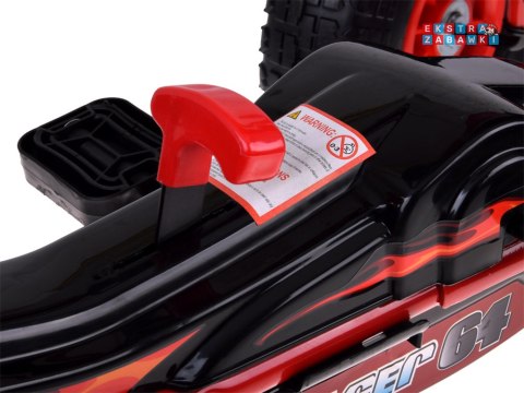 Duży gokart na pedały z regulowanym siedziskkiem i pompowanymi kołami czerwony [SP0839]