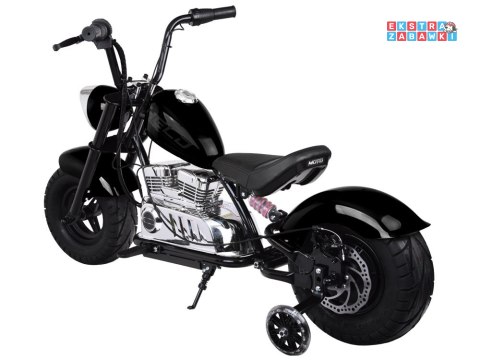 Motor Chopper na akumulator - czarny, 24V/14Ah, do 20 km/h, max 80kg, pompowane koła, hamulec tarczowy, LED [PA0318]