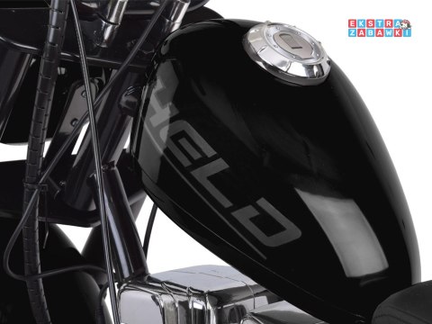 Motor Chopper na akumulator - czarny, 24V/14Ah, do 20 km/h, max 80kg, pompowane koła, hamulec tarczowy, LED [PA0318]