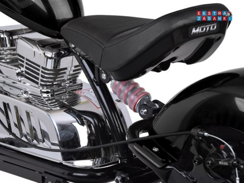 Motor Chopper na akumulator - czarny, 24V/14Ah, do 20 km/h, max 80kg, pompowane koła, hamulec tarczowy, LED [PA0318]
