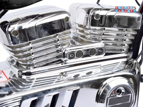 Motor Chopper na akumulator - czarny, 24V/14Ah, do 20 km/h, max 80kg, pompowane koła, hamulec tarczowy, LED [PA0318]