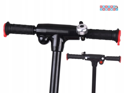 Czerwona hulajnoga elektryczna dla dzieci - 1x45W 12V/7Ah, do 11km/h, do 50kg, oświetlenie LED [SP0737]
