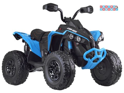 Quad Can-Am na akumulator - niebieski, 4x200W 24V/7Ah, EVA, ekoskóra, pasy, panel muzyczny, światła [PA0284]