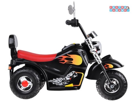 Motorek Chopper na akumulator - czarny, 1x20W 6V/4.5Ah, efekty świetlne i dźwiękowe [PA0305]