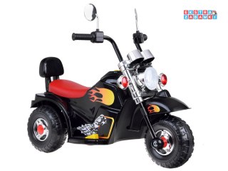 Motorek Chopper na akumulator - czarny, 1x20W 6V/4.5Ah, efekty świetlne i dźwiękowe [PA0305]