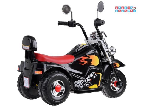 Motorek Chopper na akumulator - czarny, 1x20W 6V/4.5Ah, efekty świetlne i dźwiękowe [PA0305]