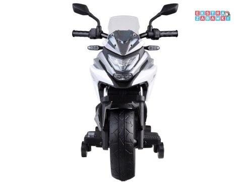 Motorek HONDA NC750X na akumulator - biały, 2x35W 12V/4.5Ah, panel muzyczny, boczne kółka, klakson, dźwięki [PA0314]