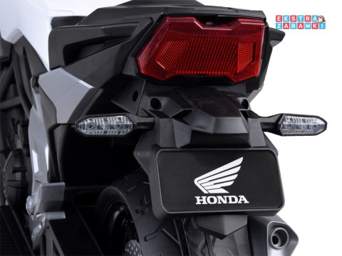 Motorek HONDA NC750X na akumulator - biały, 2x35W 12V/4.5Ah, panel muzyczny, boczne kółka, klakson, dźwięki [PA0314]