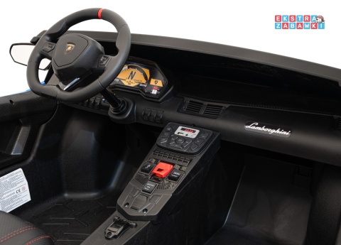 Niebieskie Lamborghini Aventador SV Strong na akumulator - 1x200W, 24V/14Ah, pompowane koła, bezszczotkowy - [A8803.STRONG]