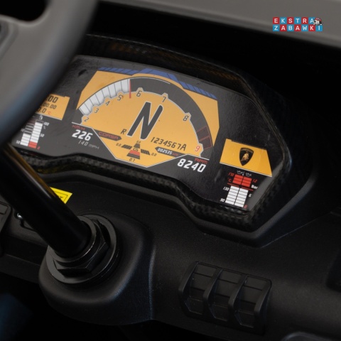 Niebieskie Lamborghini Aventador SV Strong na akumulator - 1x200W, 24V/14Ah, pompowane koła, bezszczotkowy - [A8803.STRONG]