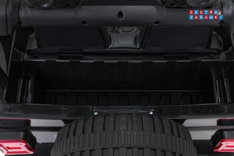 Czarny Jeep Wrangler Rubicon LIFT modelu JWR555 na akumulator - 4x200W 24V/7Ah, ekoskóra, EVA, Bluetooth, pilot [JWR556]