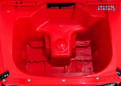 Czerwony Jeep Wrangler Rubicon LIFT modelu JWR555 na akumulator - 4x200W 24V/7Ah, ekoskóra, EVA, Bluetooth, pilot [JWR556]