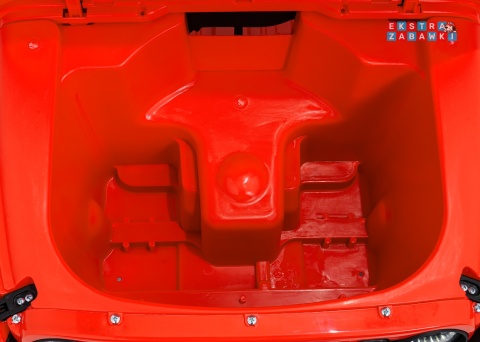 Pomarańczowy Jeep Wrangler Rubicon LIFT modelu JWR555 na akumulator - 4x200W 24V/7Ah, ekoskóra, EVA, Bluetooth, pilot [JWR556]