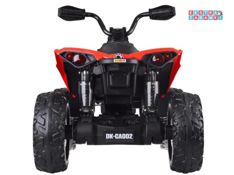 Quad Can-Am na akumulator - czerwony, 4x200W 24V/7Ah, EVA, ekoskóra, pasy, panel muzyczny, światła [PA0284]