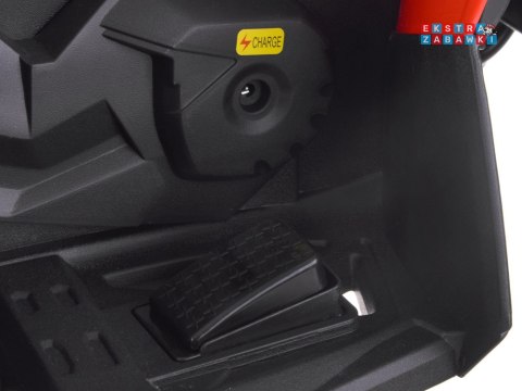 Quad Can-Am na akumulator - czerwony, 4x200W 24V/7Ah, EVA, ekoskóra, pasy, panel muzyczny, światła [PA0284]