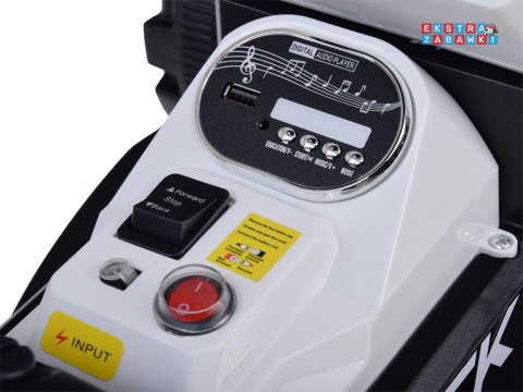 Czerwony mały traktor z przyczepą na akumulator - 2x2 6V/7Ah, koła z pgumową opaską, przyczepa z możliwością kiprowania [PA0234]
