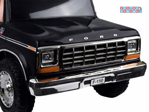 Klasyczny Ford Bronco dwuosobowy Pickup na akumulator - czarny, 4x4 24V/7Ah, RVA, ekoskóra, pilot, Bluetooth [PA0338]