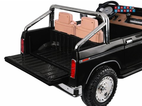 Klasyczny Ford Bronco dwuosobowy Pickup na akumulator - czarny, 4x4 24V/7Ah, RVA, ekoskóra, pilot, Bluetooth [PA0338]