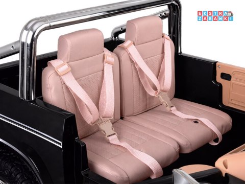Klasyczny Ford Bronco dwuosobowy Pickup na akumulator - czarny, 4x4 24V/7Ah, RVA, ekoskóra, pilot, Bluetooth [PA0338]